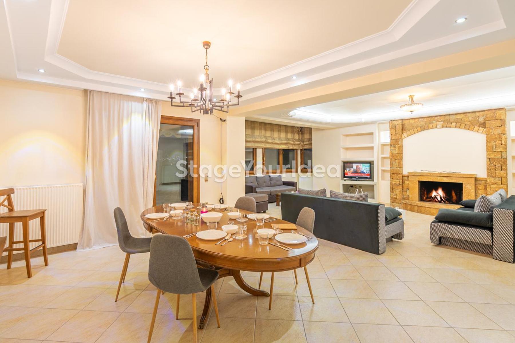 Luxury Appartment, Only 7 Minutes From Thessaloniki Airport And 15 Minutes From City Center ,For 8-23 People Also For Gatherings And Parties Neon Rysion Luaran gambar