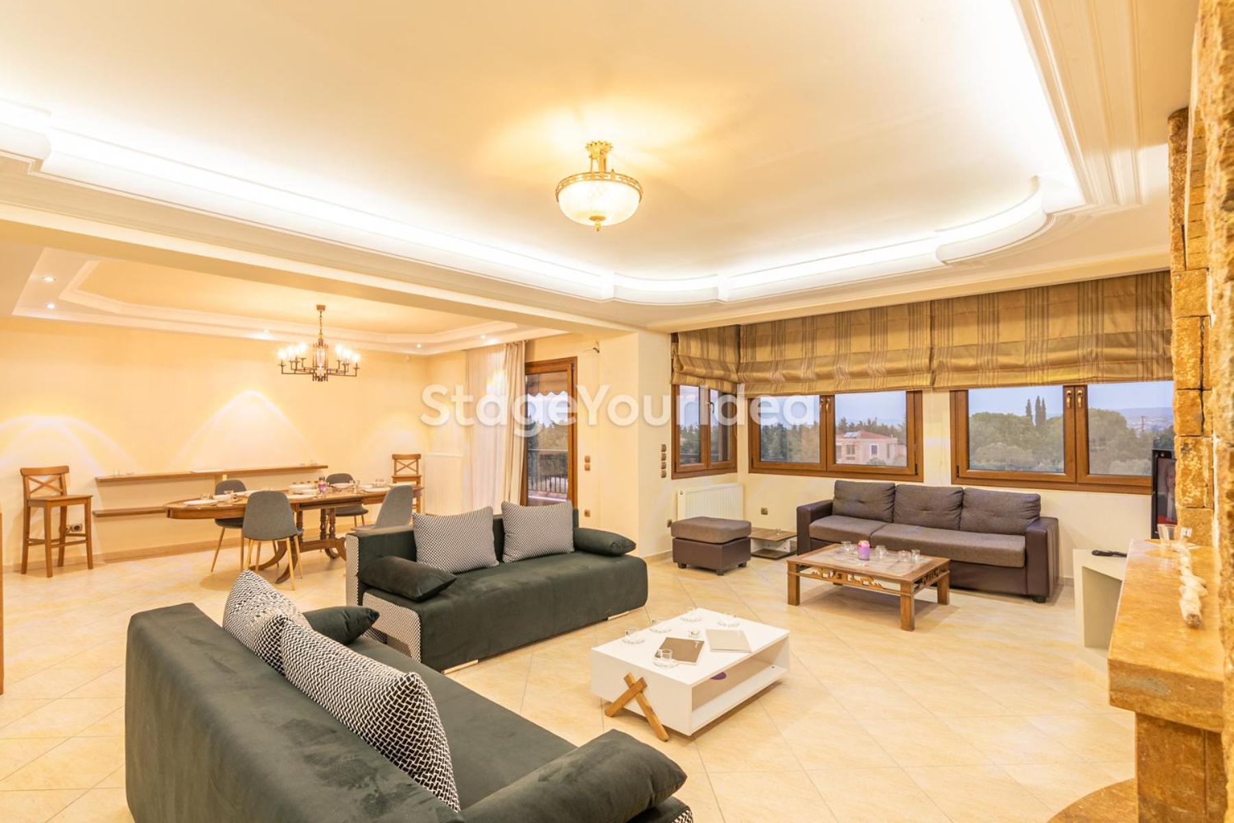 Luxury Appartment, Only 7 Minutes From Thessaloniki Airport And 15 Minutes From City Center ,For 8-23 People Also For Gatherings And Parties Neon Rysion Luaran gambar
