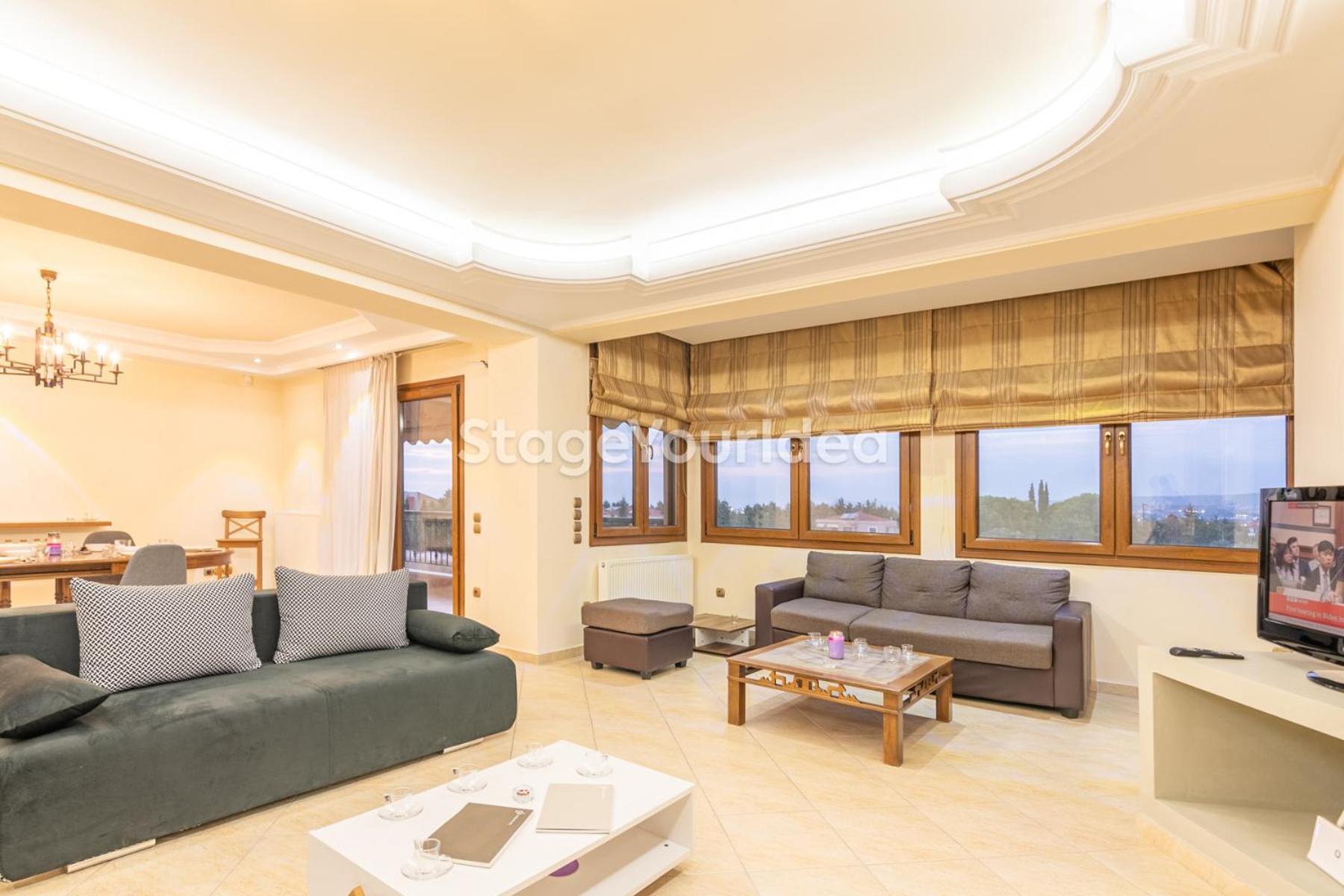 Luxury Appartment, Only 7 Minutes From Thessaloniki Airport And 15 Minutes From City Center ,For 8-23 People Also For Gatherings And Parties Neon Rysion Luaran gambar