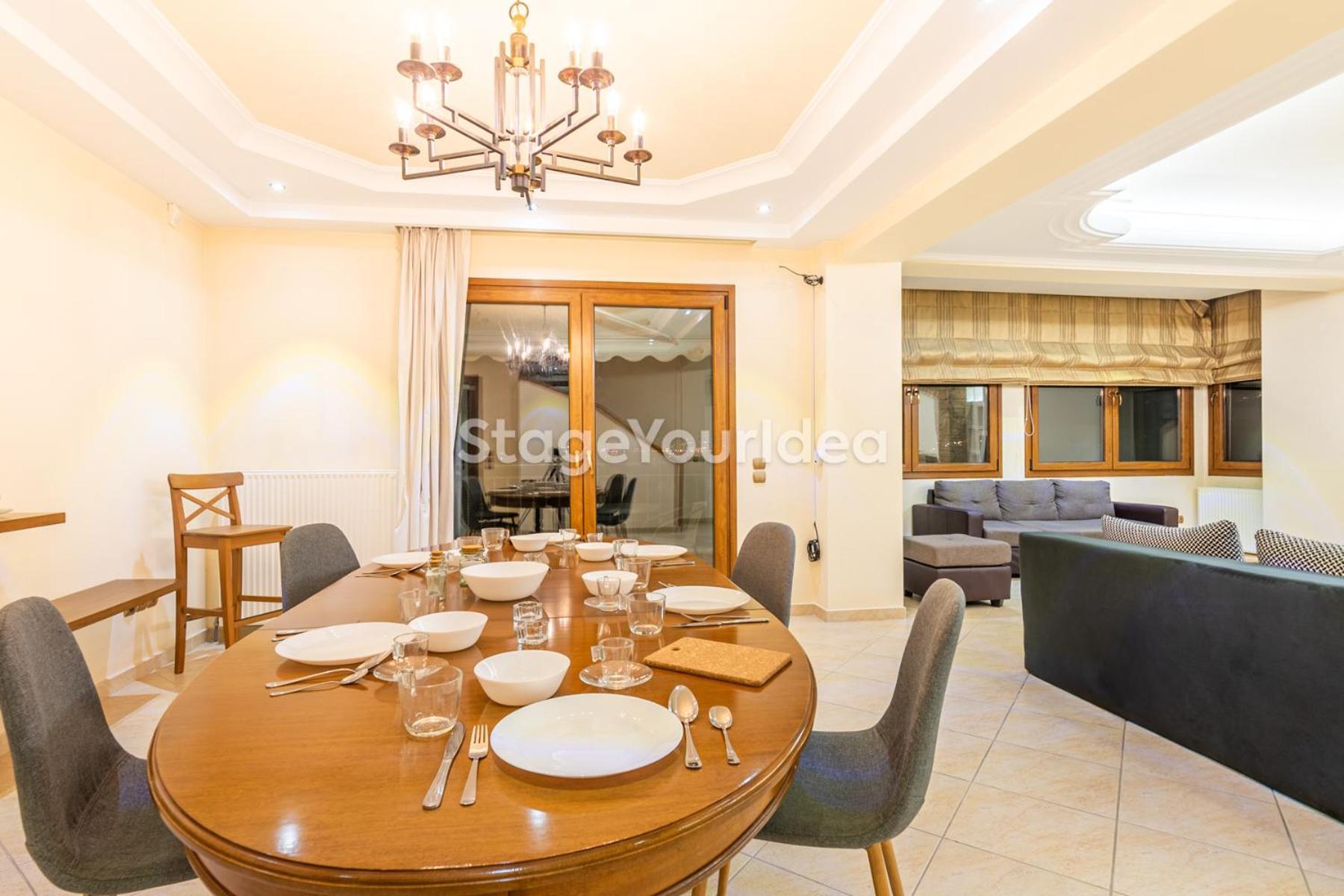Luxury Appartment, Only 7 Minutes From Thessaloniki Airport And 15 Minutes From City Center ,For 8-23 People Also For Gatherings And Parties Neon Rysion Luaran gambar