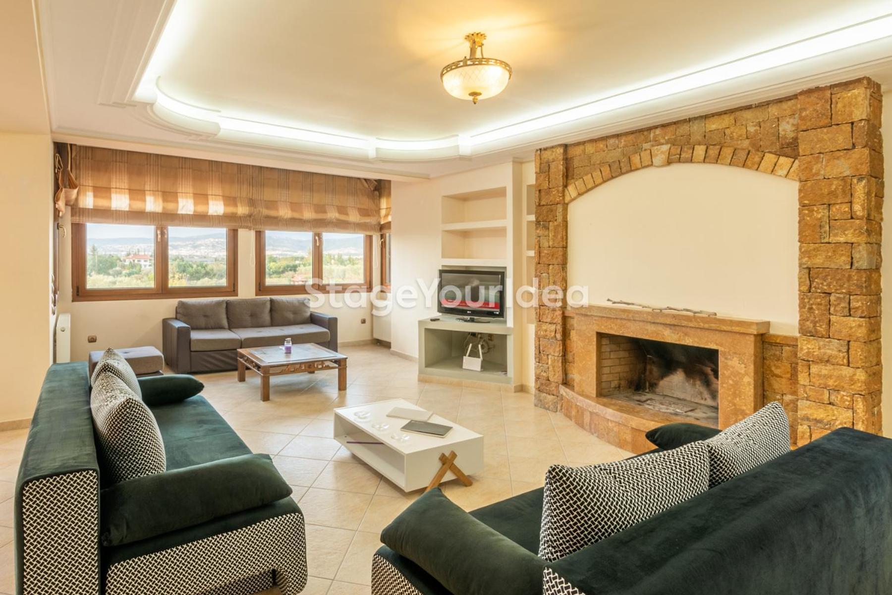 Luxury Appartment, Only 7 Minutes From Thessaloniki Airport And 15 Minutes From City Center ,For 8-23 People Also For Gatherings And Parties Neon Rysion Luaran gambar
